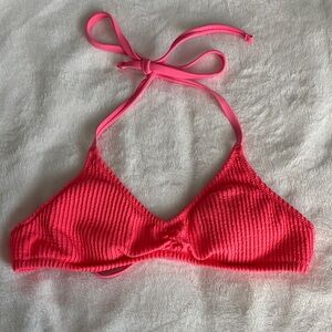 Aerie Bright Pink Halter Bikini Top